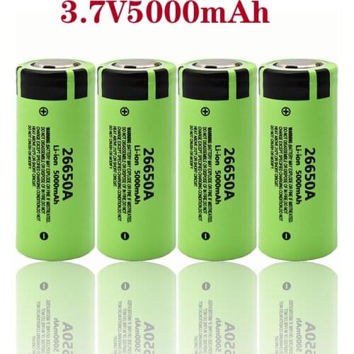 NEWEST 100% Original 26650 20A power rechargeable lithium battery 26650A , 3.7V 5100mA . Suitable for flashlight