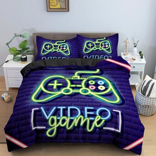 New 2/3 Piece 3D Digital Print Gamepad Bedding Set Stylish Bedroom Decor American/EU /AU Size Home Textiles