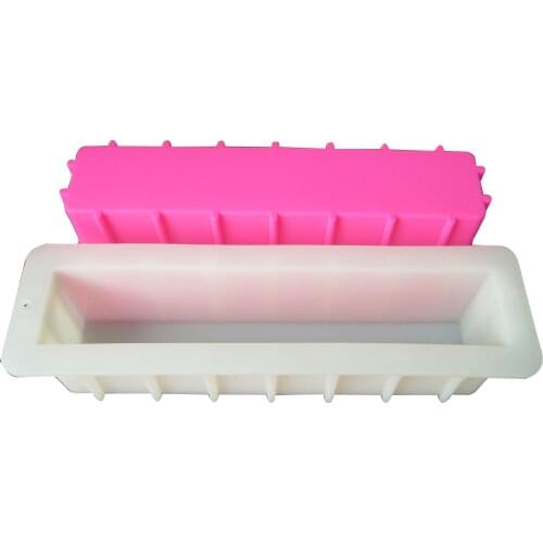 Food grade Loaf Soap silicone mold silica gel Baking Mold 12" Tall and skiny moulds Toast Mousse Cake Tools Swirl Soap Mould