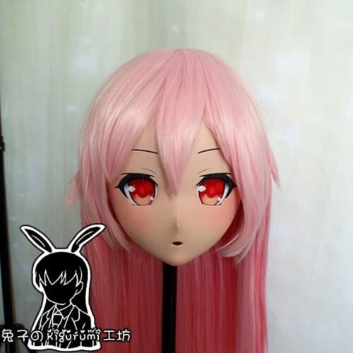 RB6517)Quality Handmade Female Resin Cosplay Japanese Role Anime Yuzuriha Inori Kigurumi Crossdress Doll Transgender Mask