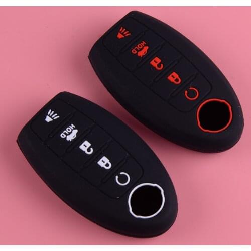 DWCX 5 Buttons Silicone Remote Key Cover Shell Protector Case Fob Fit For Nissan Rouge Pathfinder Maxima Altima Sentra Murano