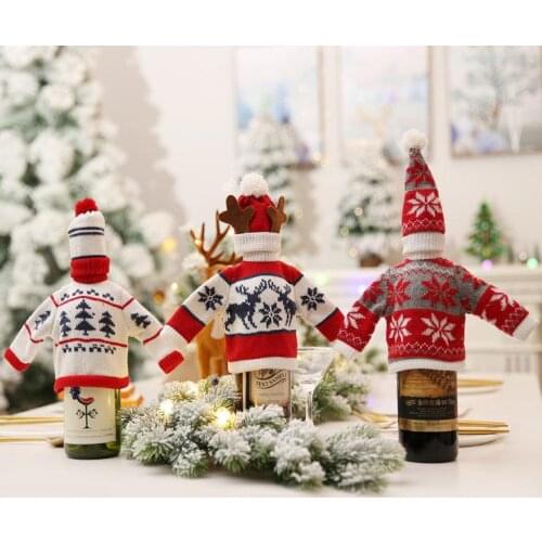 Sweater with hat for wine bottle cover wine bottle bag wine bottle sweater dresses for wine bottle