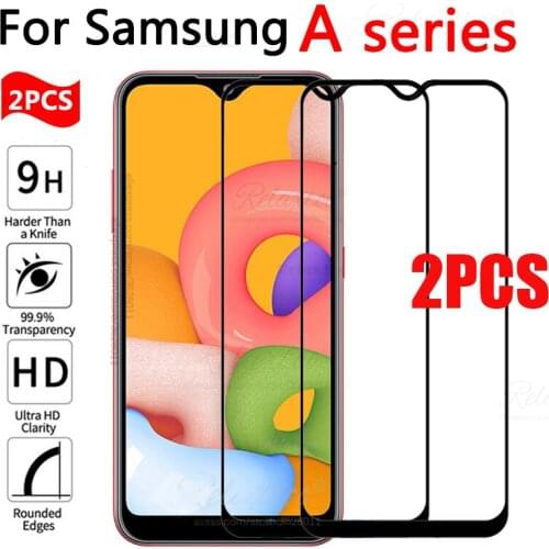 2PCS FOR Samsung Galaxy A40s A50 A50s A51 A60 A70 A71 A80 M10 M20 M30 M30s Tempered Glass Protective Screen Protector Film Cover