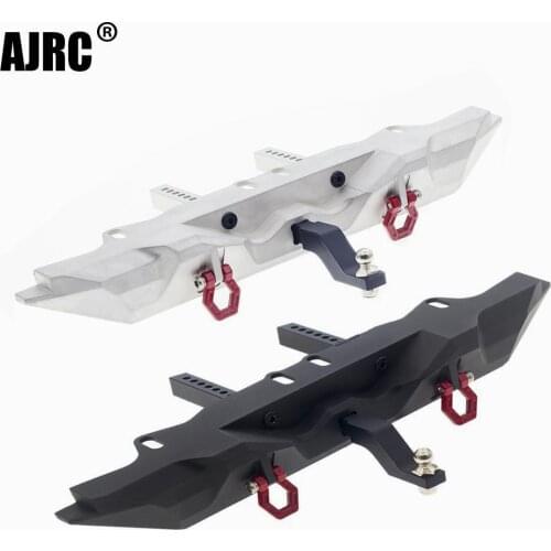 1PCS Metal Rear Bumper with D-rings Tow hook for 1/10 RC Car TRAXXAS TRX-4 TRX4 AXIAL SCX10 I II Upgrade Parts Rear bumper