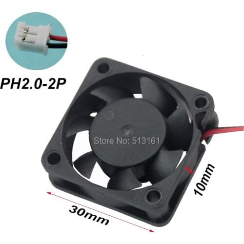1000 pcs/lot Gdstime 2Pin 30mm 30x30x10mm 12V DC Axial Cooling Motor Cooler Fan
