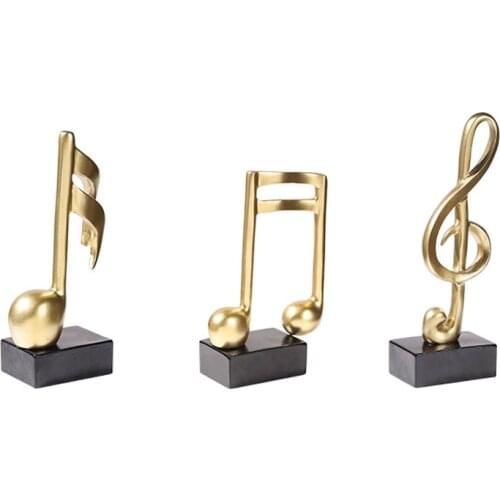 3pcs/set Nordic Modern Resin Music Note Piano Ornaments Desktop Crafts Figurines Home Decoration Accessories Wedding Decoration