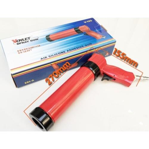 300ML Pneumatic handheld glass glue gun, push rod soft glue squeeze silicone gun