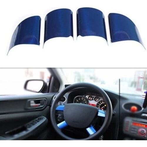 Steering Steel Car Steering Wheel Decoration Cover Sticker For Ford Focus 2005 -2013 Car Accessories 4PCs