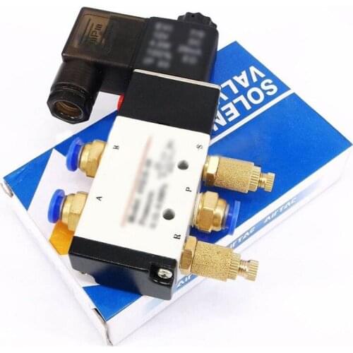 4V210-08 Solenoid Valve DC 24V Pneumatic 2 Position Male Connectors BSPT Thread
