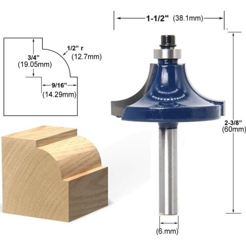 6mm Shank round Over Bit Woodworking professional trimming machine engraving machine special milling cutter