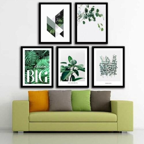 Abstract Vegetation Nordic Posters And Prints Wall Art Canvas Painting Wall Pictures For Living Room Decor