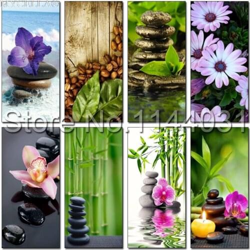 Diamond Embroidery Bamboo Christmas DIY Diamond Painting Cross Stitch Stone & Flower Rhinestones Full Diamond Mosaic Landscape