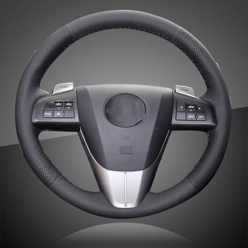 Auto Braiding On The Steering Wheel Cover for Mazda 3 Axela 2008-2013 Mazda CX-7 CX7 2010-16 Mazda 5 2011-2013 Car Braid Covers