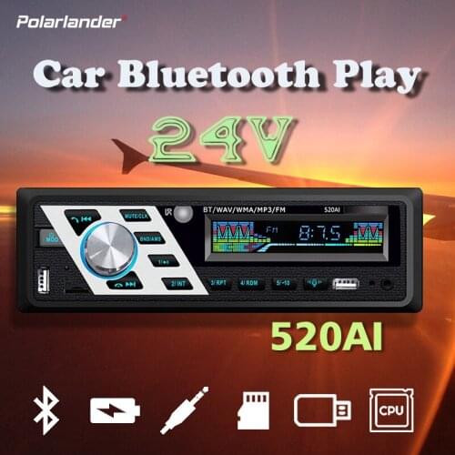 Car Radio 1 Din TF card / U disk FM MP3 Player 24V Stereo ISO Interface Autoradio 520AI Bluetooth 4.2 AUX Multimedia Hands-free