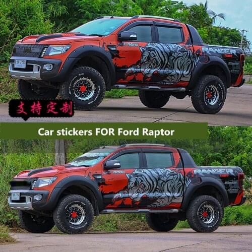 Car stickers FOR Ford Raptor appearance decoration modified body stickers tiger pattern stickers