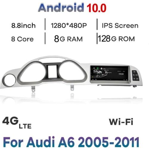8core Android 9.0 Car DVD Radio Multimedia Player GPS Navigation for Audi A6/A6L 2005-2011 4+64G WIFI 4G LTE IPS Touch Screen BT