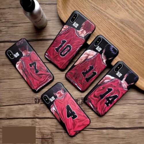 Comic Slam dunk Sakuragi phone cover case for iphone 12 mini 11 X XS MAX XR 10 8 7 6 6s plus SE relief soft silicone coque funda