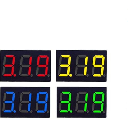 Dc0v-100v LED Digital Display Voltage Measuring Instrument Panel Meter Mini 3wire Voltmeter High Precision Red/blue/green/yellow