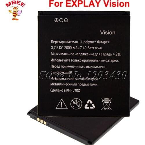 For Explay Vision Battery 2000mAh High Quality Accumulator