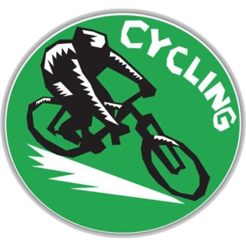 Fashion Cycling Emblem Car Sticker Motorcycle Accessories Personalized PVC Bumper Decoration Waterproof Sunscreen Decal 13*13cm