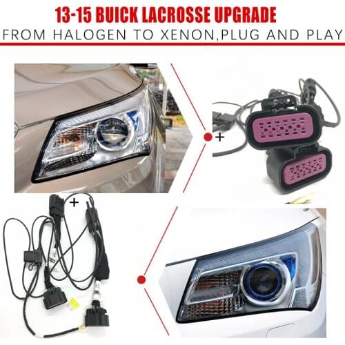CZMOD Car Headlight Modification upgrade Special car wiring Adapter harness For Buick 15-13 LaCrosse Car light accessories