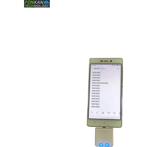 FONKAN Mini Ultra-small Portable LF 125KHz/13.56Mhz Android Mobile Phone RFID Reader USB OTG Power Supply 125K ID Card Reader