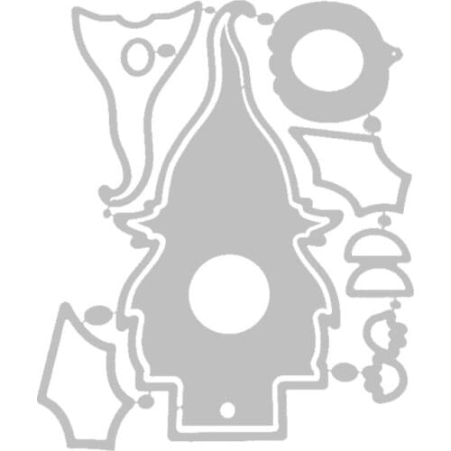 Halloween Gnome Box Metal Cutting Dies Stencil DIY Scrapbooking Album Paper Card Template Mold Embossing Craft Decoration N2UC