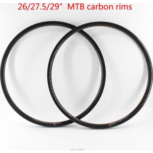 New 26/27.5/29er inch mountain bike 3K UD 12K full carbon fibre bicycle wheelset carbon clincher tubeless rims MTB Free shipping