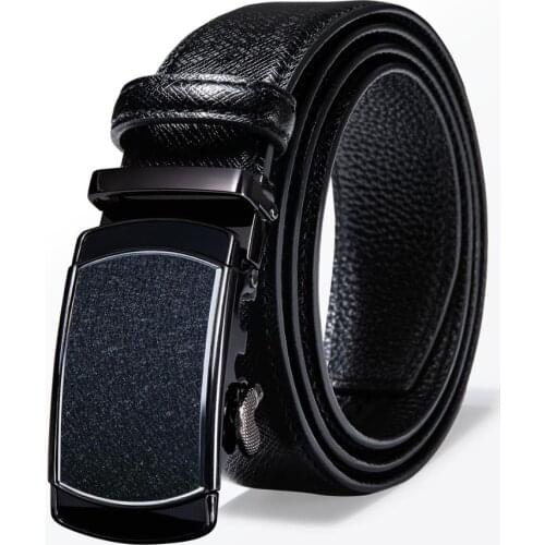 130cm Famous Brand Belt Men Top Quality Genuine Luxury Leather Belt For Men Black Strap Male Metal Automatic Buckle Barry.Wang
