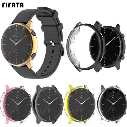 FIFATA TPU Plating Watch Protective Shell For Xiaomi Amazfit GTR 2 Smart Watch Soft Silicone Watch Case For Huami Amazfit GTR 2
