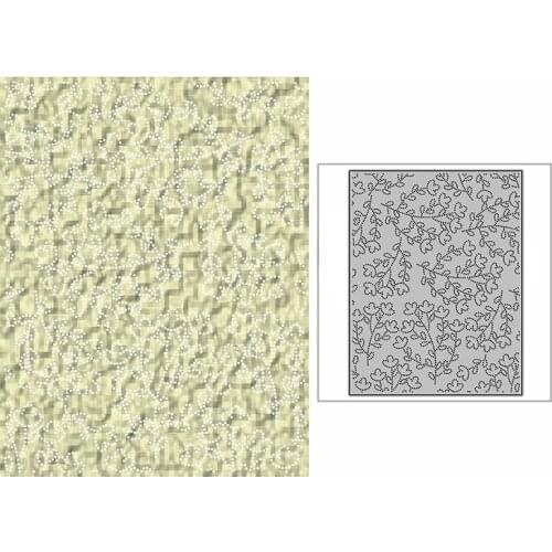 New Spotted Flower Branches Background Plate Craft Embossing Mold 2021 Metal Cutting Dies for DIY Scrapbooking Album Card Making