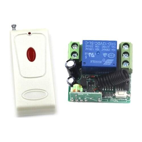 New arrival DC 12V 10A 1 Channel Small Wireless Relay Remote Control Switch RF 315MHz free Shipping SKU: 5550