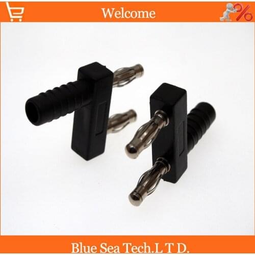 Sample,2pcs DIY Short-circuits plug,double 4mm banana plug adapter for Multimeter calibration,14mm pitch