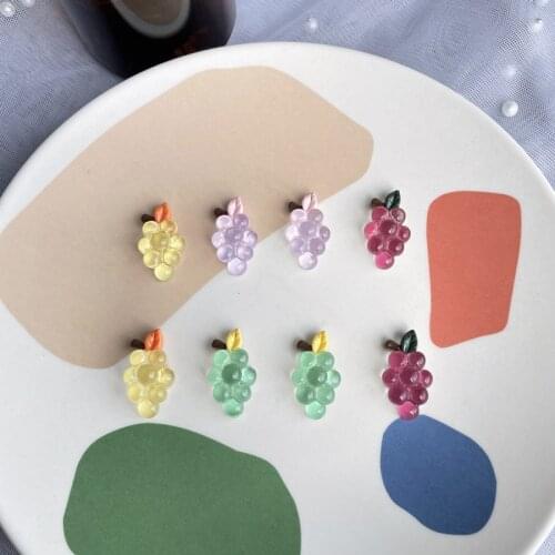 Origin Summer Charming Purple Grapes Dangle Earring for Women Multi Designs Exquisite Fruit Resin Earring Jewelry Pendientes