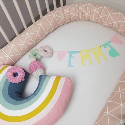 Baby Crib Bed Bumper Pillows Protector for Kids Boy GirlToddler Soft Breathable Cushion Newborn Infant Cradle Cot Nursery Decor