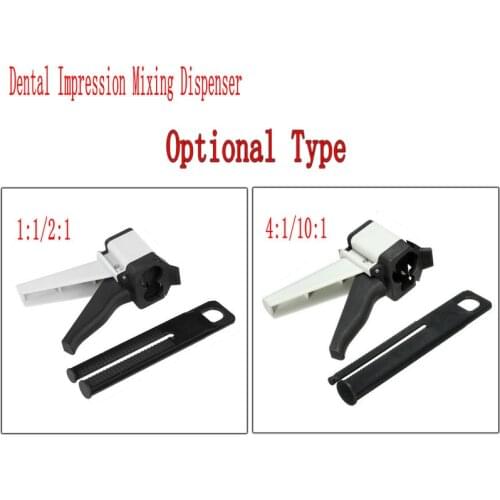 Dental Impression Mixing Dispensing Gun Universal Dispenser Gun 1:1 /1:2 Silicon Rubber Dispenser Gun 4:1/10:1 50ml Dentist Tool