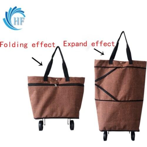 Tug Bag Vegetables Organizer Portable Bag New Folding Shopping Bag Buy Food Trolley Bag Wheels Bag Eco-friendly Bag Travel bag