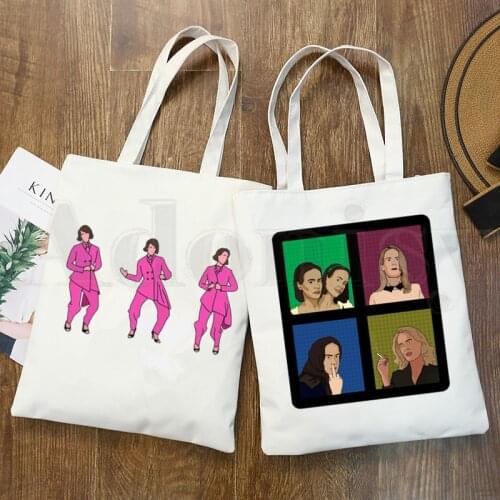 Sarah Paulson 90s Funny Fashion Handbags Shoulder Bags Casual Shopping Girls Handbag Women Elegant Canvas Bag