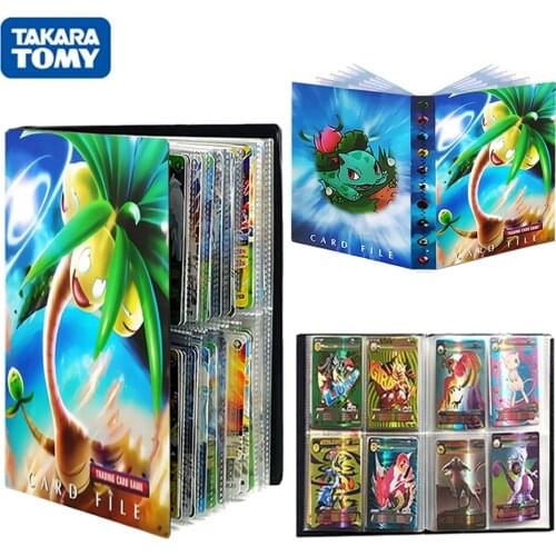 TAKARA TOMY 240PCS Pokemon Cards Album Book Cool Game Card EX GX Folder Kawaii Cartoon Anime Exeggutor Collection Binder Toys