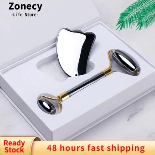 Terahertz Face Massager Roller Energy THz Guasha Stone Lift Wrinkle Remover Gua Sha Board Scraper Beauty Health Skin Care Tools