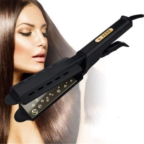 Hair Straightener Four-gear Temperature Adjustment Ceramic Tourmaline Ionic Flat Iron Straightening Irons For Women Widen Panel
