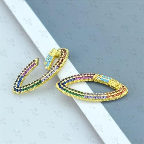 DIY Jewelry Components Luxurious Full Pave AAA Cubic Zirconia 28 Types Closure Clasps for Women Jewelry Making Accessories