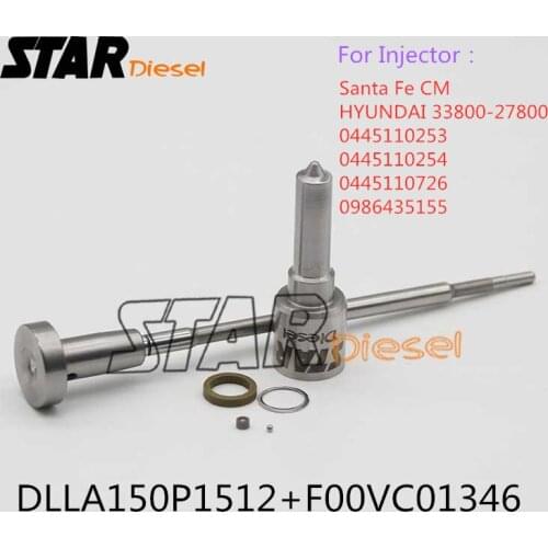 STAR diesel Injector Nozzle DLLA150P1512 0433171933 Valve F00VC01346 Repair Kits For Santa Fe CM 0986435155 0445110253/254/726