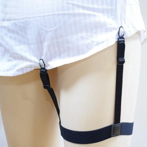 2Pcs/Set Mens Shirt Stays Elastic Leg Suspenders Plastic Non-slip Locking Clamps XX9D