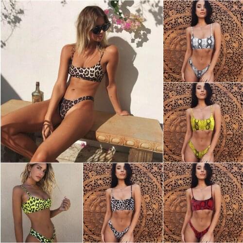 2021Sexy Swimwear Bathing Suit Women Push Up Swimsuit for Girl High Waist Beach Bikini New Two Pieces Swimming Suit