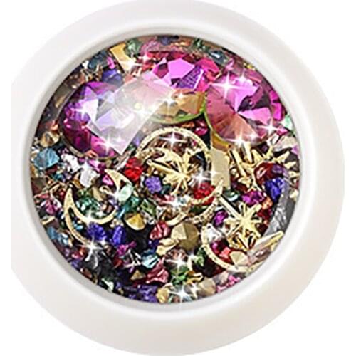 3D Rivet Art Decoration DIY Accessories Rhinestones Glitter Glass Manicure Mini Tools Colorful With Box Nail Rhinestone Kit