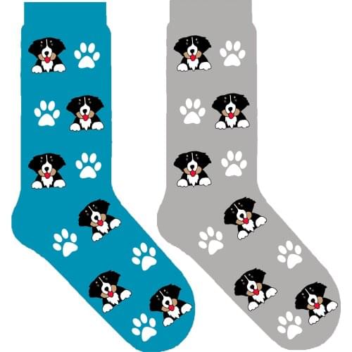 Bernese mountain dog crew socks women unisex novelty pup paw socks for women human dog themed gift ORIGINAL 50 pair/lot EU 38-43