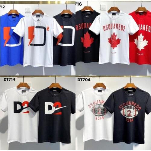 Free Shipping Cotton T-shirt Men Garment Short Sleeve Crew Neck Hip-Hop Street Style Authentic DSQUARED2 T-shirt big M-3XL