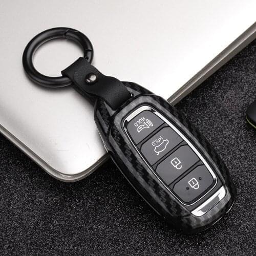 Zinc alloy Car Key Case cover For Hyundai i30 Ix35 Solaris Azera Elantra Grandeur Ig Accent Santa Fe 2017 2018 Cover Keyless bag