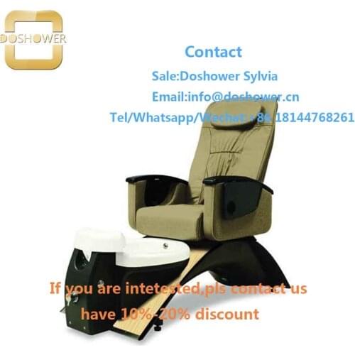 Pedicure chair pump part with nails glitter acrylic powder for luxury spa pedicure chair nail